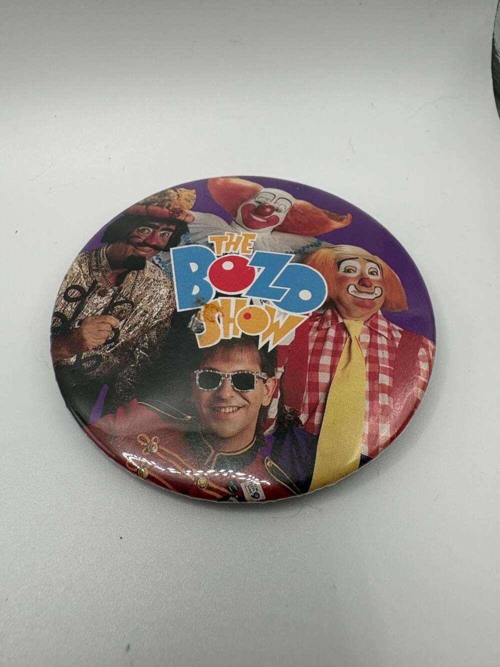 Vintage 1989 The Bozo Show Pinback Button